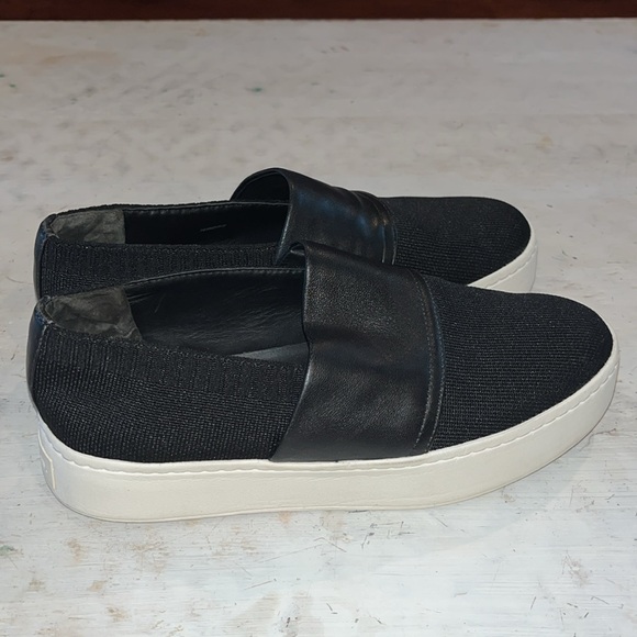 Vince Shoes  Vince Ward black Knit Slip-On Platform Sneaker | size 8 - Picture 1 of 8